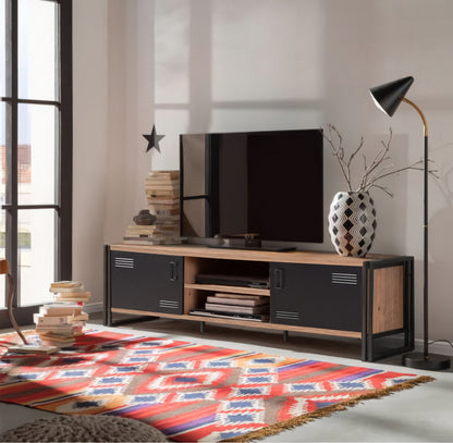 Έπιπλο Τηλεόρασης TV Βάση Σύνθεση Atlantic Pine Μαύρο | 863SPH3003