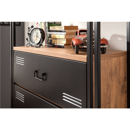 Βιβλιοθήκη 90 × 35 × 180 εκ. Atlantic Pine Μαύρο GR863SPH3601