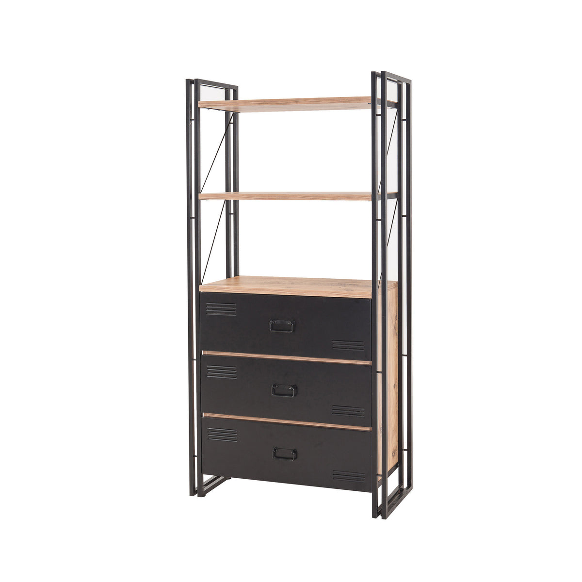 Βιβλιοθήκη 90 × 35 × 180 εκ. Atlantic Pine Μαύρο GR863SPH3601