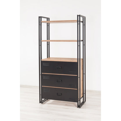 Βιβλιοθήκη 90 × 35 × 180 εκ. Atlantic Pine Μαύρο GR863SPH3601