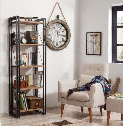 Βιβλιοθήκη 60 × 35 × 180 εκ. Atlantic Pine Μαύρο GR863SPH3603