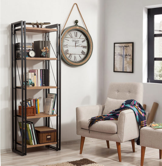 Βιβλιοθήκη 60 × 35 × 180 εκ. Atlantic Pine Μαύρο GR863SPH3603
