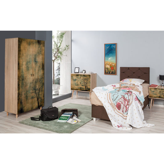 Ντουλάπα 90x192x52 εκ Sonoma Oak 863SPH4207
