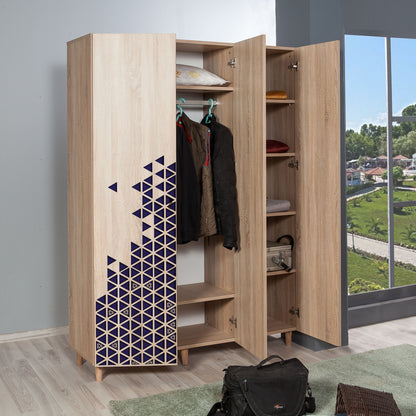 Ντουλάπα 135x192x52 εκ Sonoma Oak 863SPH4211