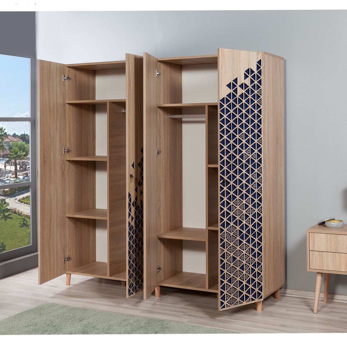 Ντουλάπα 180x192x52 εκ Sonoma Oak 863SPH4223