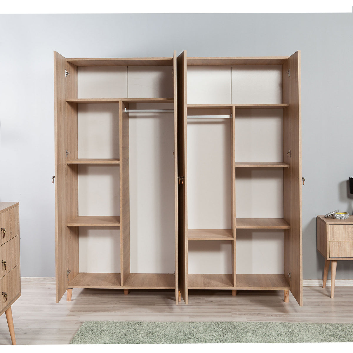 Ντουλάπα 180x192x52 εκ Sonoma Oak 863SPH4224