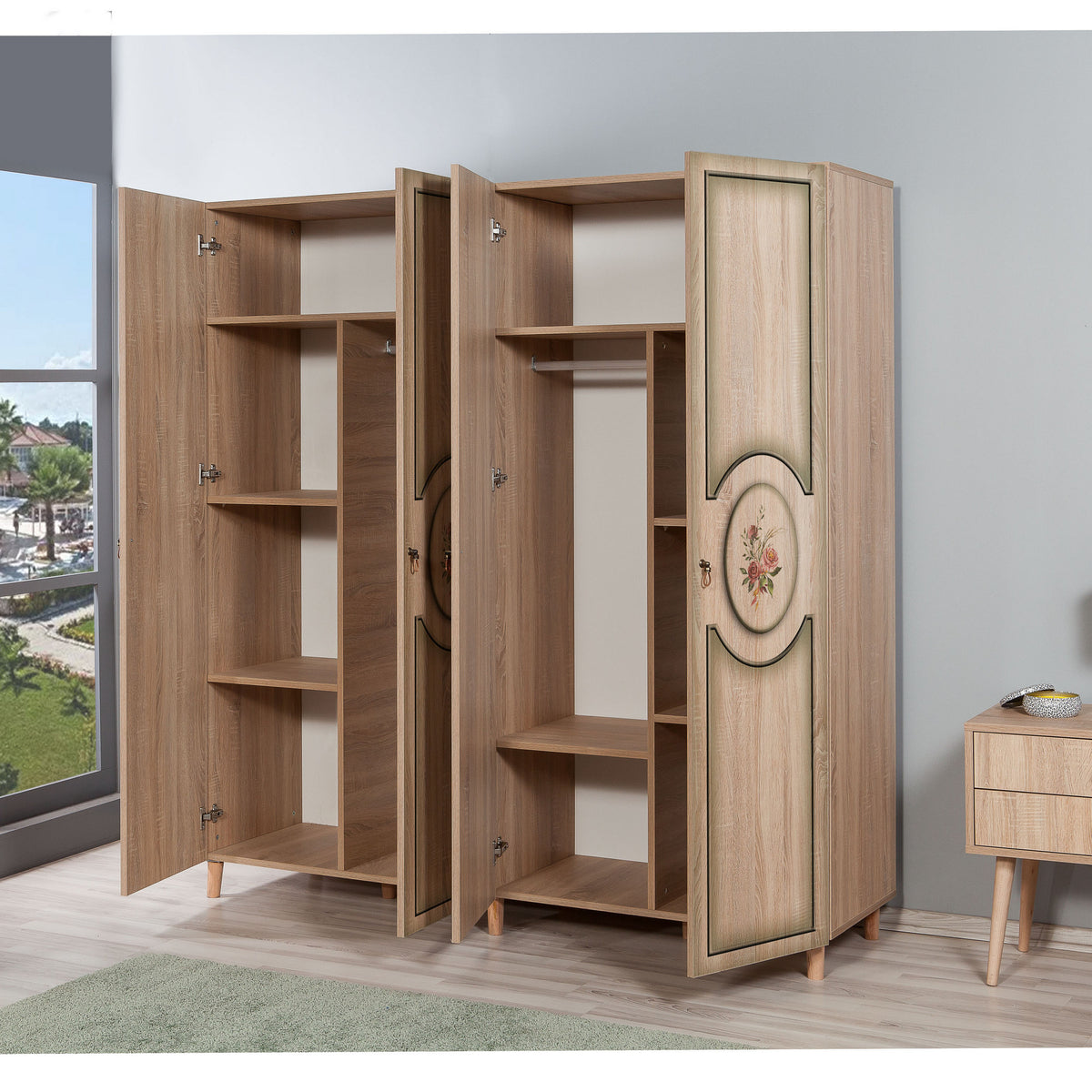 Ντουλάπα 180x192x52 εκ Sonoma Oak 863SPH4225