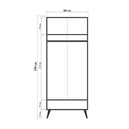 Ντουλάπα 80x190x45 εκ Multicolor 863SPH4252