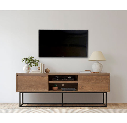 Έπιπλο Τηλεόρασης TV Βάση Σύνθεση Καρυδί Μαύρο | 863SPH5103