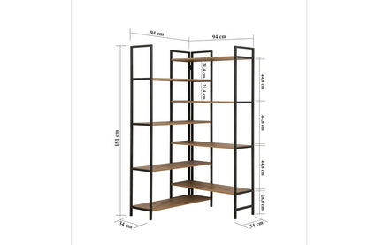 Βιβλιοθήκη 94 × 94 × 181 εκ. Atlantic Pine Μαύρο GR863SPH5130