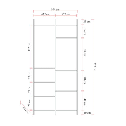 Ντουλάπα 104x225x52 εκ Πεύκο Atlantic 863SPH5409