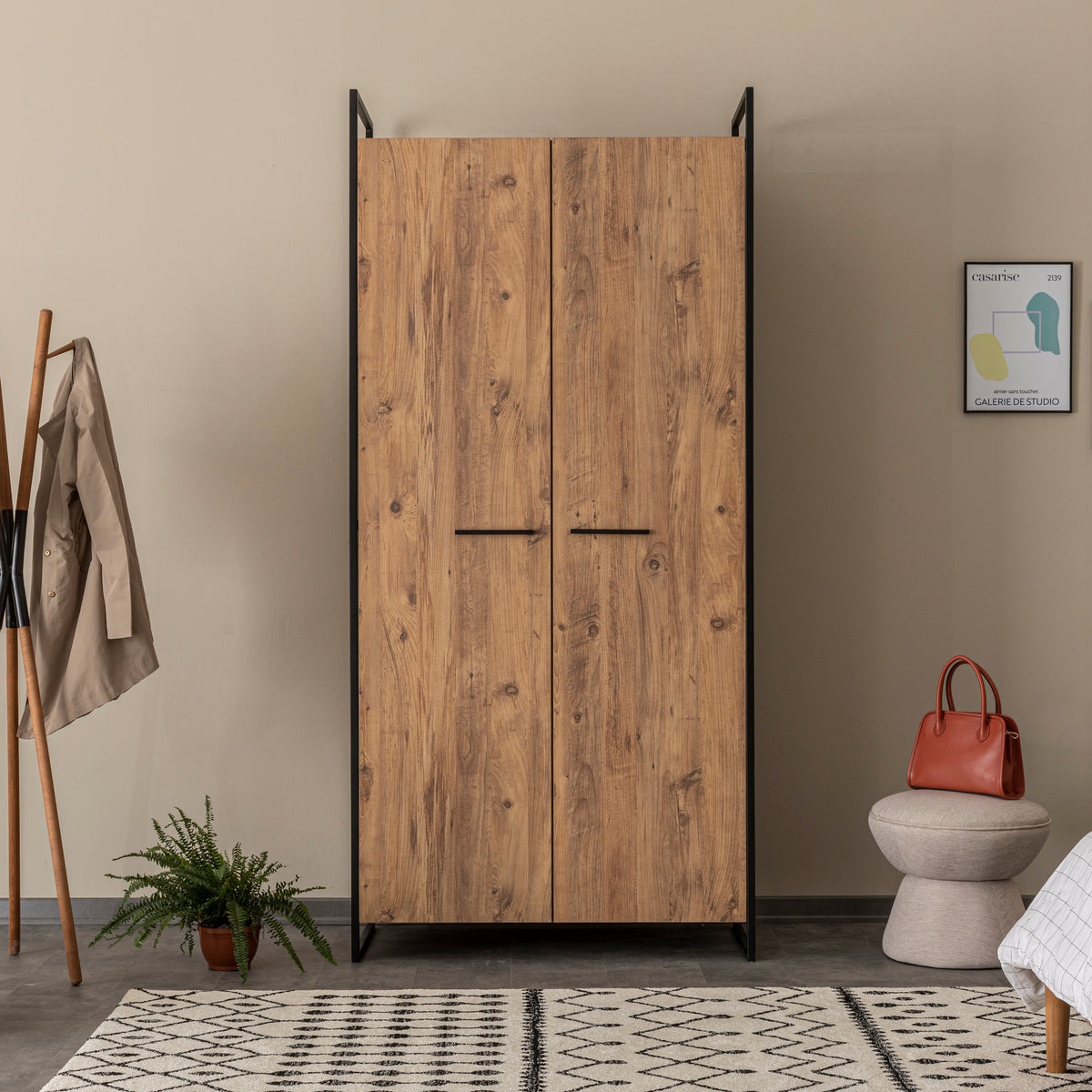 Ντουλάπα 104x225x52 εκ Πεύκο Atlantic 863SPH5450