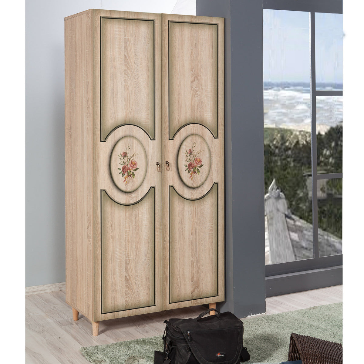 Ντουλάπα 90x192x52 εκ Sonoma Oak 869VEL4235
