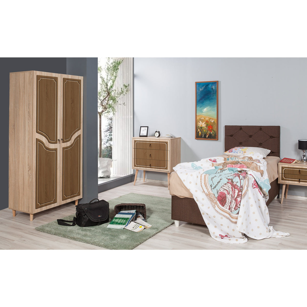 Ντουλάπα 90x192x52 εκ Sonoma Oak 869VEL4238