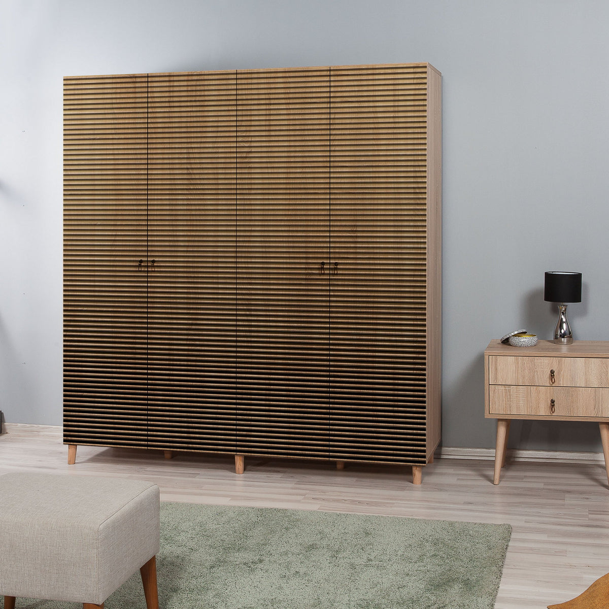 Ντουλάπα 180x192x52 εκ Sonoma Oak 869VEL4240