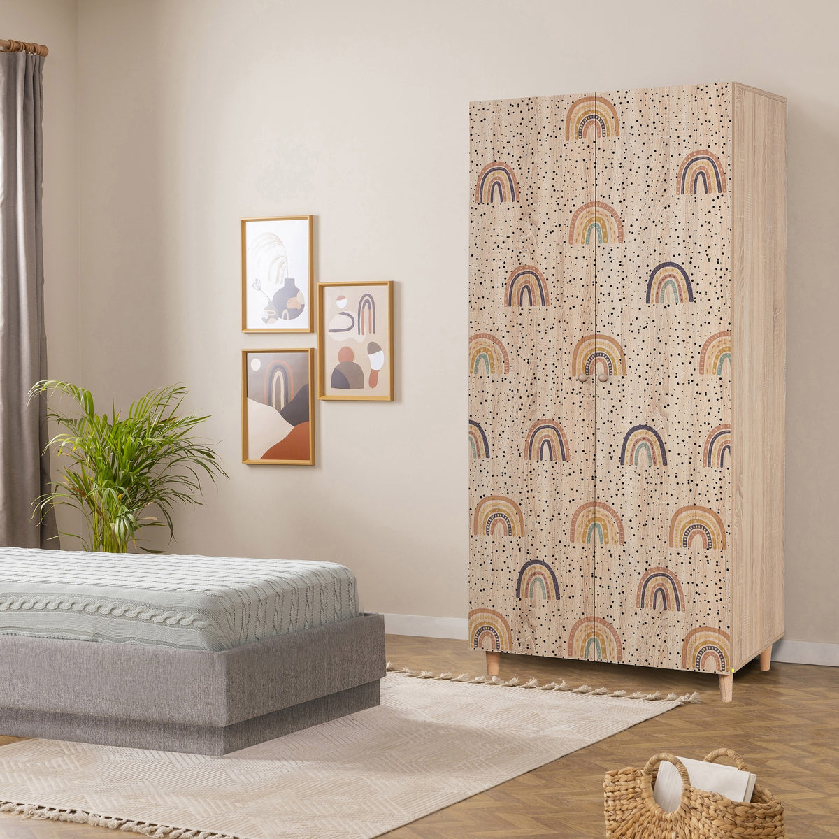 Ντουλάπα 90x192x52 εκ Sonomo 869VEL8674