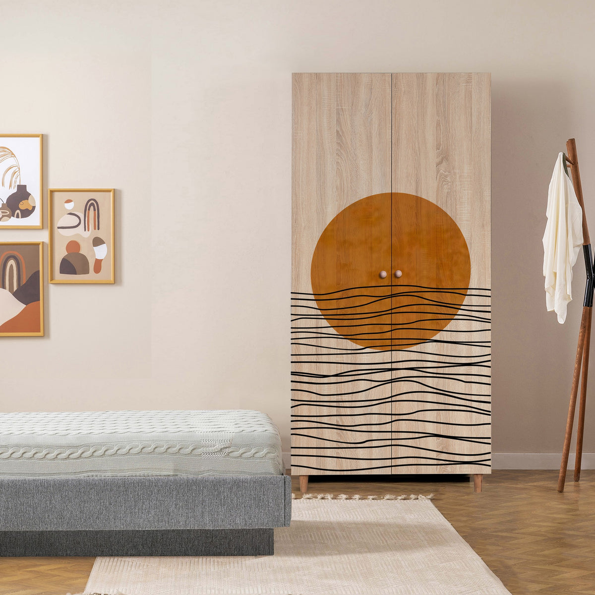 Ντουλάπα 90x192x52 εκ Sonomo 869VEL8681