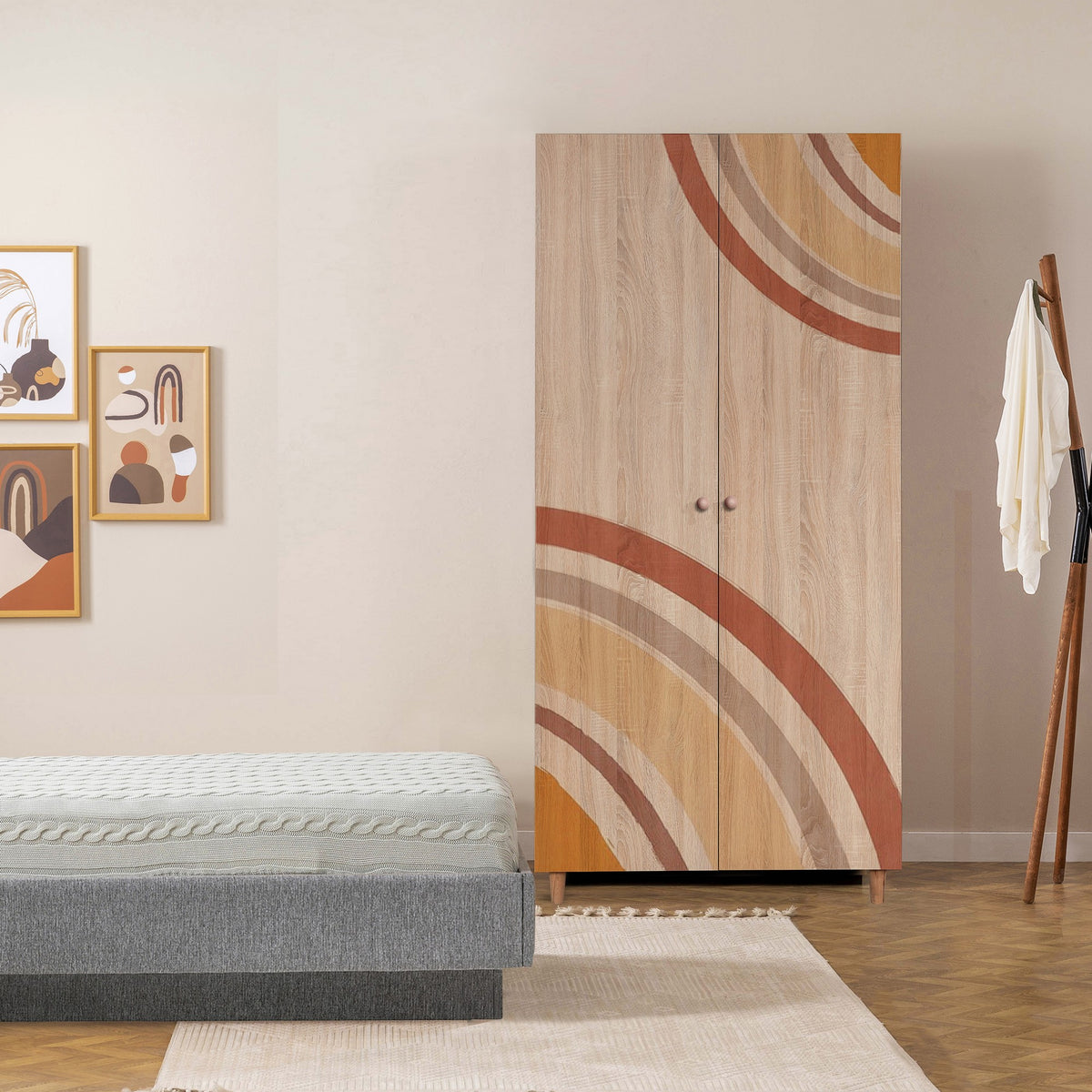 Ντουλάπα 90x192x52 εκ Sonomo 869VEL8685