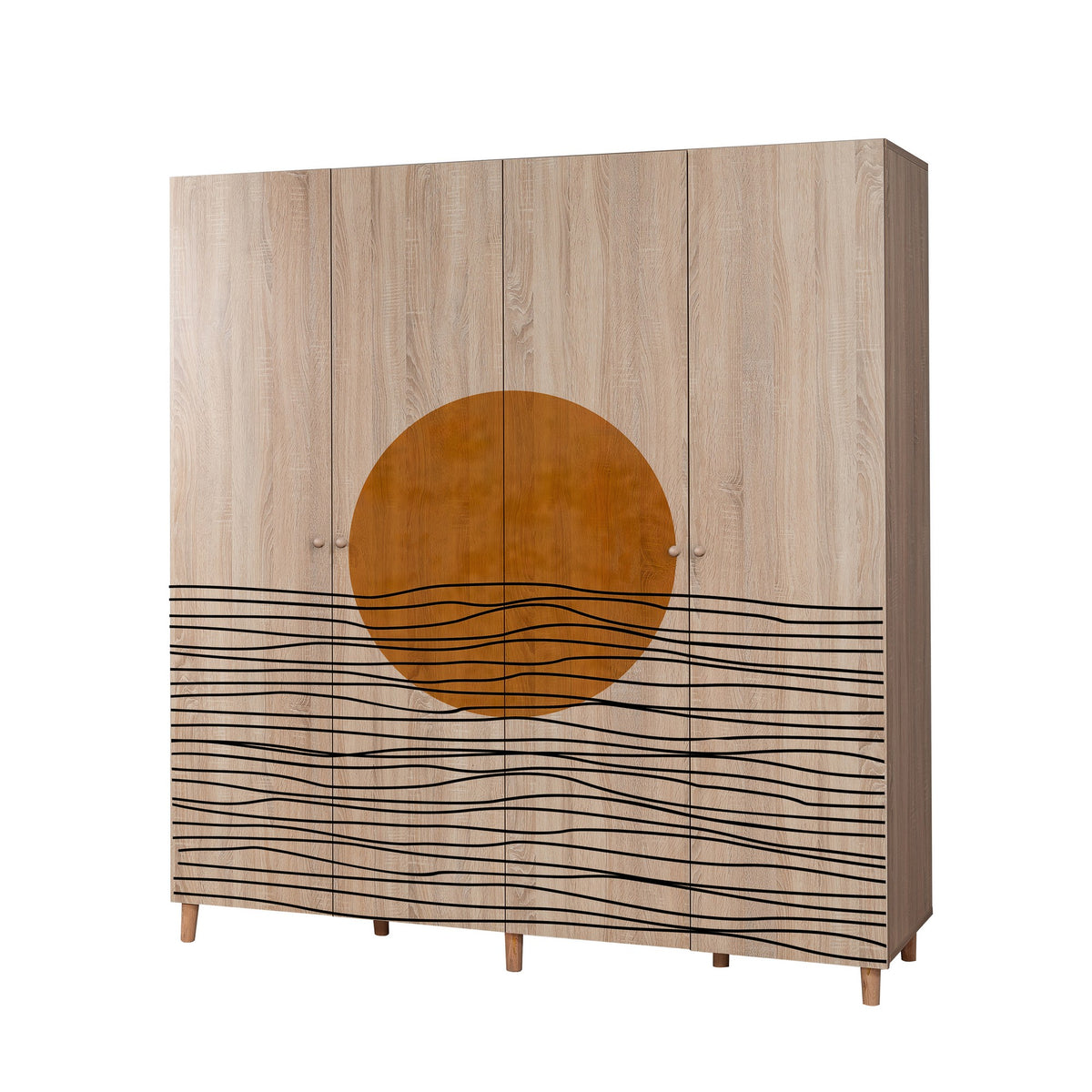 Ντουλάπα 180x192x52 εκ Sonomo 869VEL8698