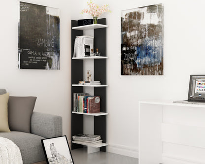 Βιβλιοθήκη 45 × 22 × 170 εκ. Μαύρο Λευκό GR875ZNA3604
