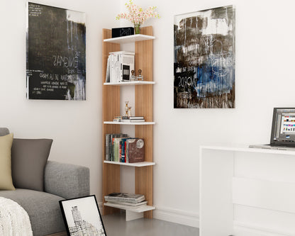 Βιβλιοθήκη 45 × 22 × 170 εκ. Teak Λευκό GR875ZNA3605