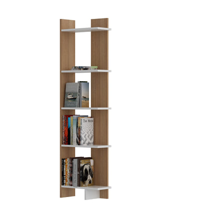 Βιβλιοθήκη 45 × 22 × 170 εκ. Teak Λευκό GR875ZNA3605