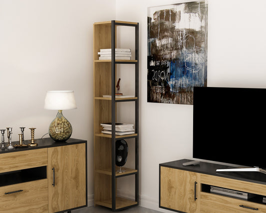 Βιβλιοθήκη 33,7 × 29,5 × 180 εκ. Δρυς Μαύρο GR875ZNA3612