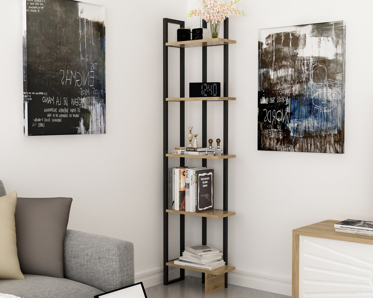 Βιβλιοθήκη 45 × 22 × 180 εκ. Δρυς Μαύρο GR875ZNA3619
