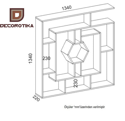 Βιβλιοθήκη 134 × 22 × 134 εκ. Λευκό GR875ZNA3627