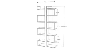 Βιβλιοθήκη 78 × 29,5 × 170 εκ. Δρυς GR875ZNA3644