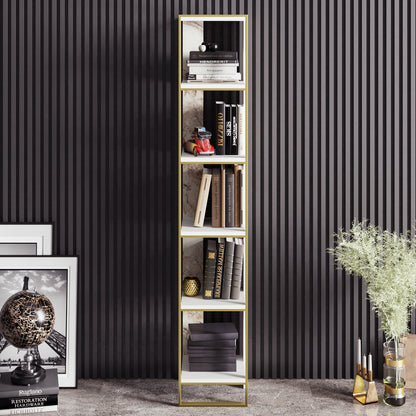 Βιβλιοθήκη 32,2 × 31,3 × 178,5 εκ. Χρυσό Λευκό GR875ZNA3651