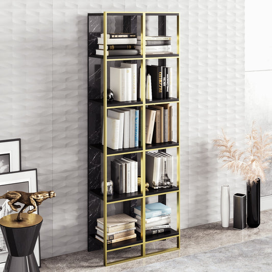 Βιβλιοθήκη 32,2 × 31,3 × 178,5 εκ. Χρυσό Μαύρο GR875ZNA3654
