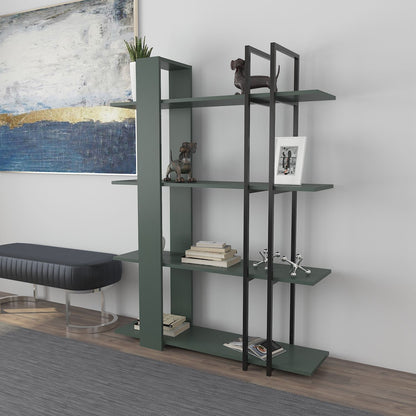 Βιβλιοθήκη 120 × 31 × 160 εκ. Πράσινο Μαύρο GR875ZNA3671
