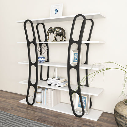 Βιβλιοθήκη 120 × 25 × 120 εκ. Λευκό Μαύρο GR875ZNA4504