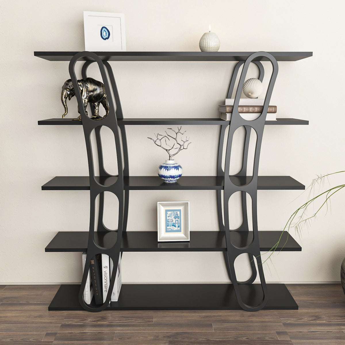 Βιβλιοθήκη 120 × 25 × 120 εκ. Μαύρο GR875ZNA4506
