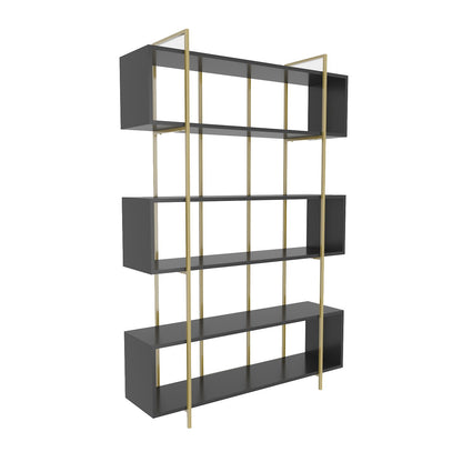 Βιβλιοθήκη 120 × 29,6 × 180 εκ. Ανθρακί Χρυσό GR875ZNA4509