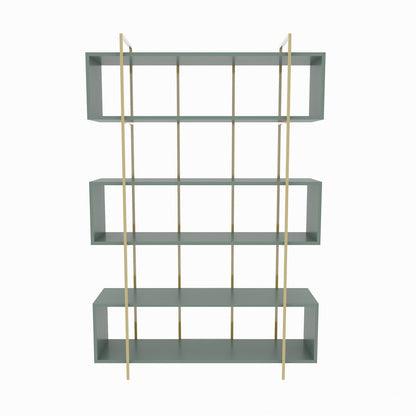 Βιβλιοθήκη 120 × 29,6 × 180 εκ. Πράσινο Χρυσό GR875ZNA4513