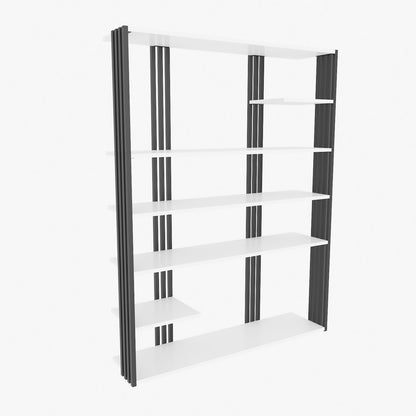 Βιβλιοθήκη 120 × 29,6 × 160 εκ. Λευκό Μαύρο GR875ZNA4520