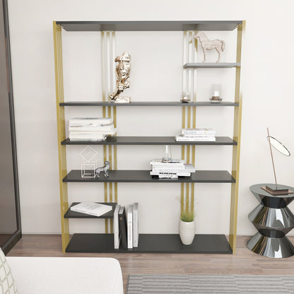 Βιβλιοθήκη 120 × 29,6 × 160 εκ. Ανθρακί Χρυσό GR875ZNA4522