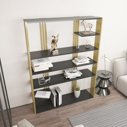 Βιβλιοθήκη 120 × 29,6 × 160 εκ. Ανθρακί Χρυσό GR875ZNA4522