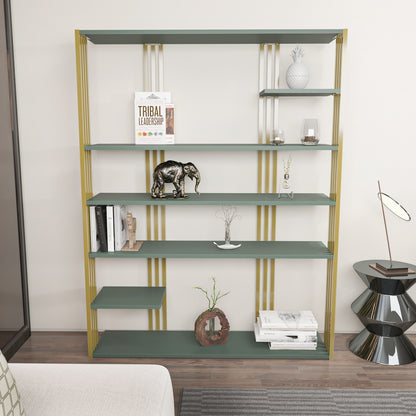 Βιβλιοθήκη 120 × 29,6 × 160 εκ. Πράσινο Χρυσό GR875ZNA4524