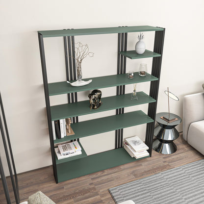 Βιβλιοθήκη 120 × 29,6 × 160 εκ. Πράσινο Μαύρο GR875ZNA4525