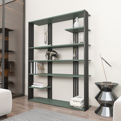 Βιβλιοθήκη 120 × 29,6 × 160 εκ. Πράσινο Μαύρο GR875ZNA4525