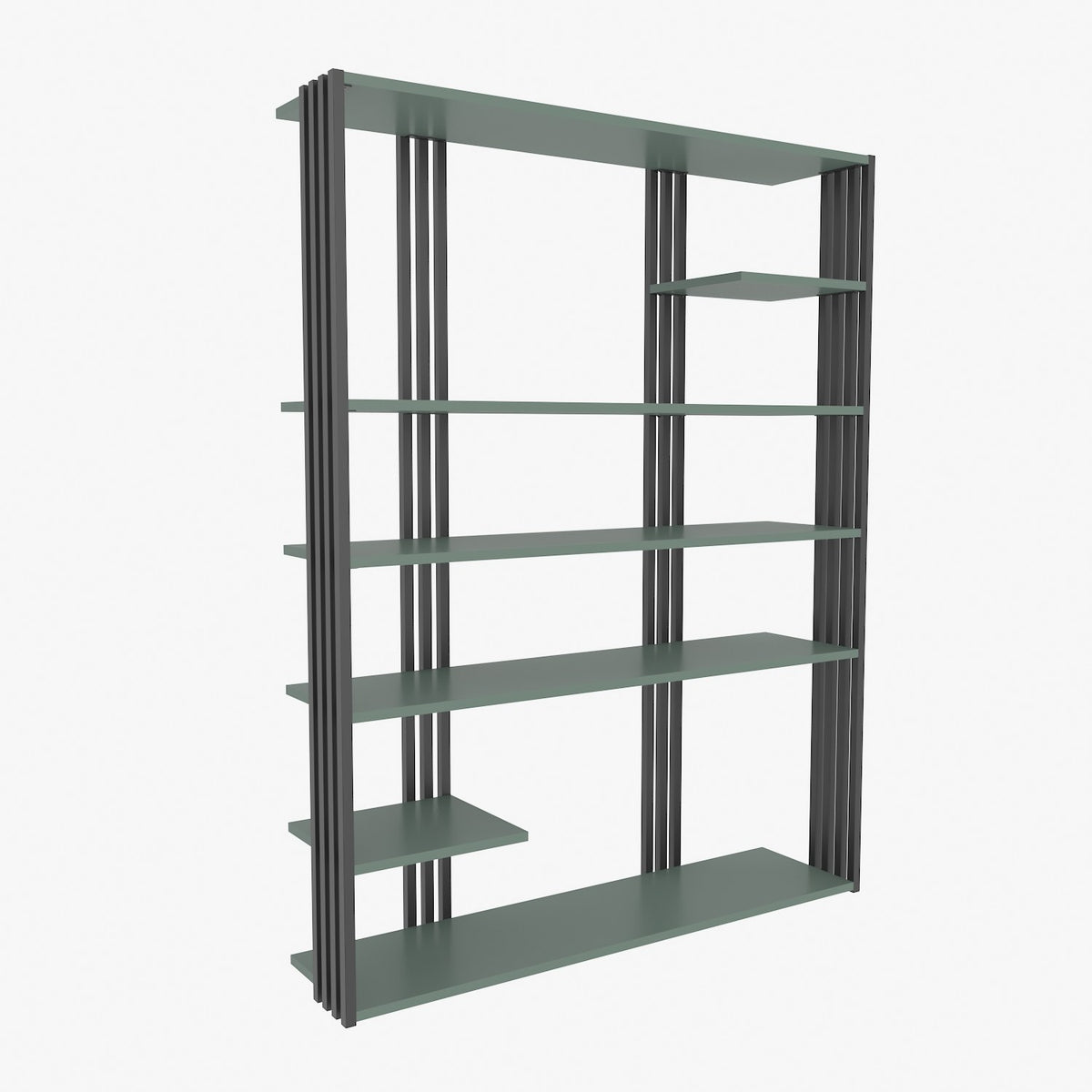 Βιβλιοθήκη 120 × 29,6 × 160 εκ. Πράσινο Μαύρο GR875ZNA4525