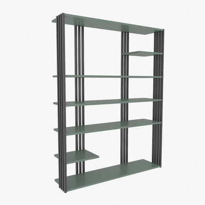 Βιβλιοθήκη 120 × 29,6 × 160 εκ. Πράσινο Μαύρο GR875ZNA4525