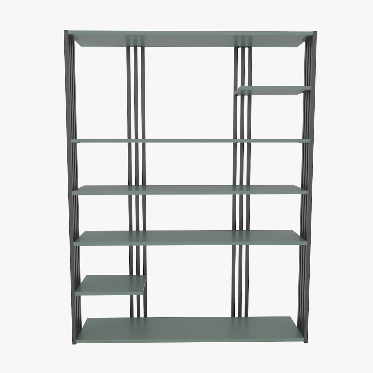 Βιβλιοθήκη 120 × 29,6 × 160 εκ. Πράσινο Μαύρο GR875ZNA4525
