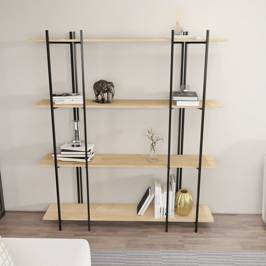 Βιβλιοθήκη 160 × 29,6 × 180 εκ. Δρυς Μαύρο GR875ZNA4550