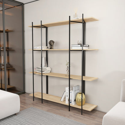 Βιβλιοθήκη 160 × 29,6 × 180 εκ. Δρυς Μαύρο GR875ZNA4550