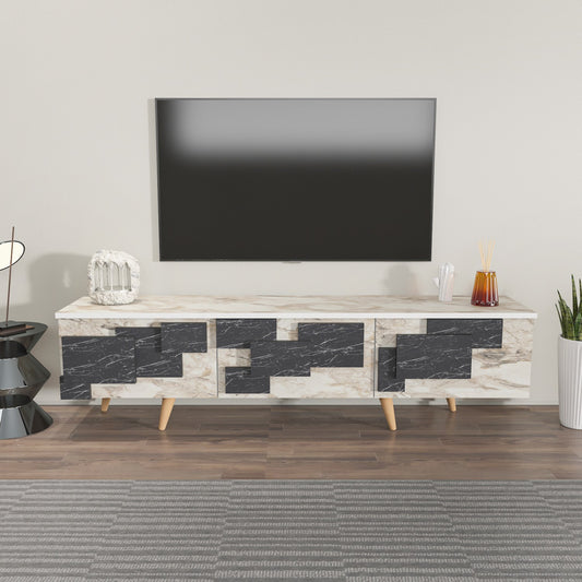 Έπιπλο Τηλεόρασης TV Βάση Σύνθεση Λευκό Marble | 875ZNA4582