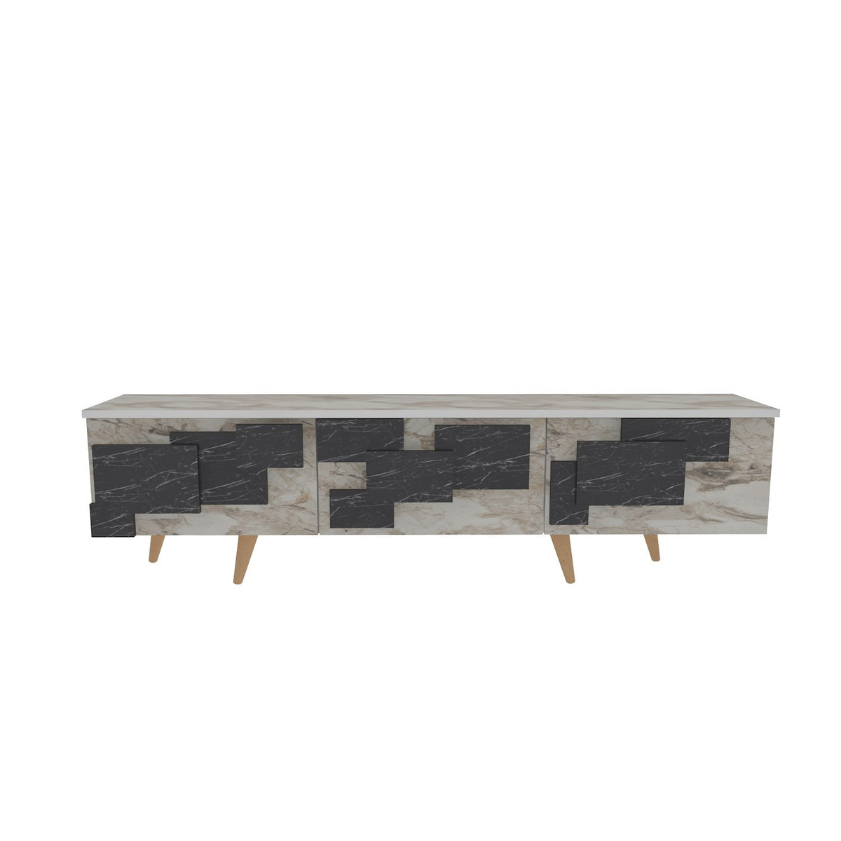 Έπιπλο Τηλεόρασης TV Βάση Σύνθεση Λευκό Marble | 875ZNA4582